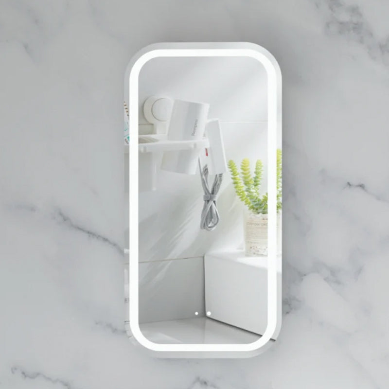 Carysil Earls Squircle LED Shaving Cabinet Matte White 450x900mm