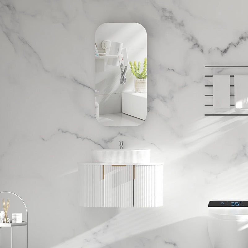 Carysil Earls Squircle Shaving Cabinet Matte White 450x900mm