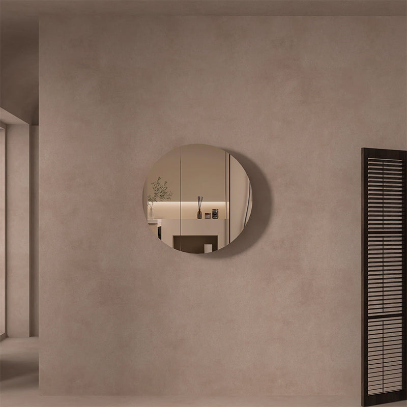 Orbit Round Shaving Cabinet Walnut 800mm