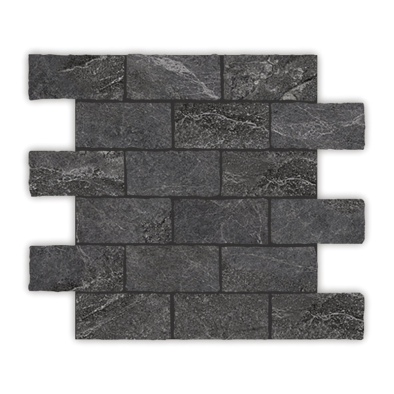 CAPRI Pepper 29.9x30.05 Mosaic Tumbled Edge