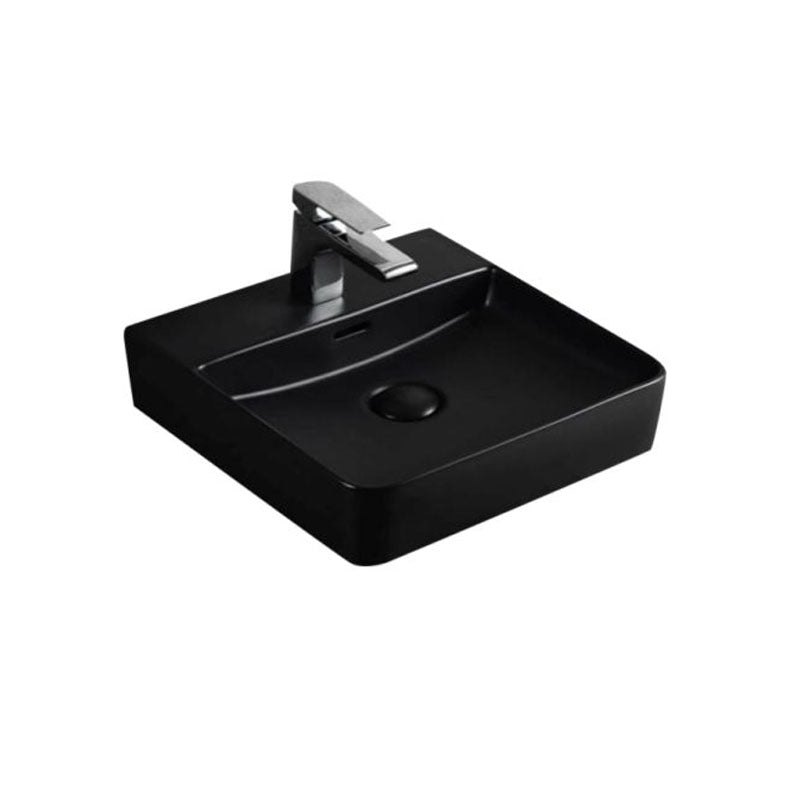 Ceramic Basin Series Above Counter Matt Black 420x420x130mm