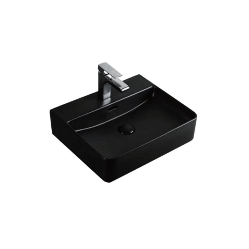 Ceramic Basin Series Above Counter Matt Black 500x420x130mm