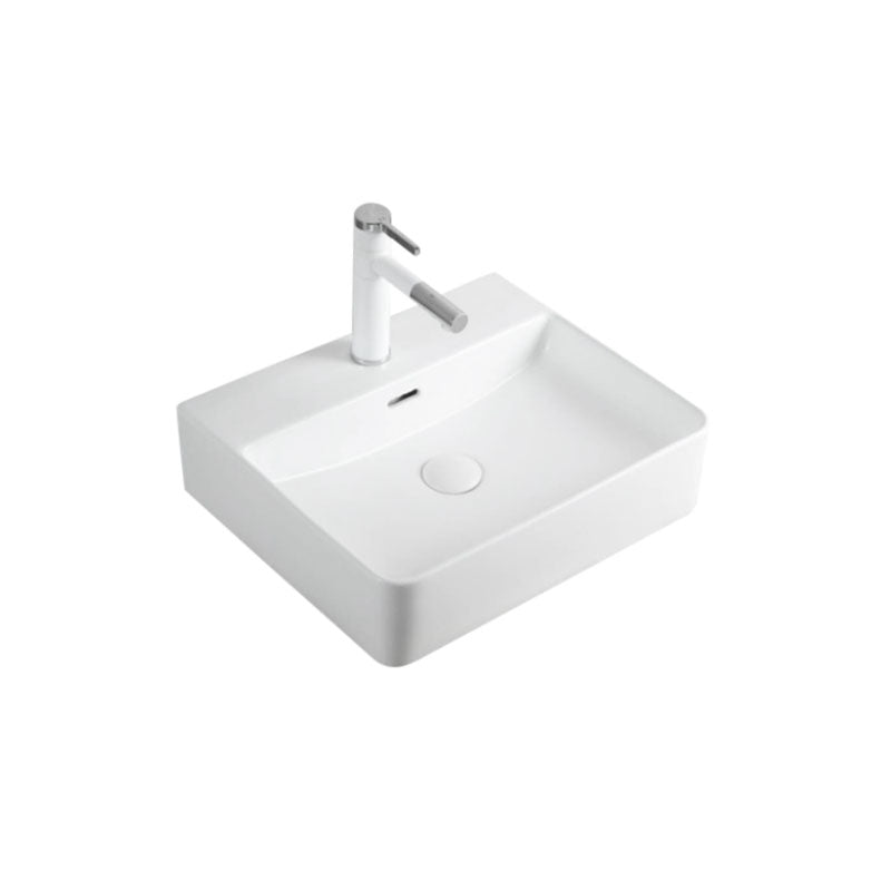 Ceramic Basin Series Above Counter Matt White 500x420x130mm