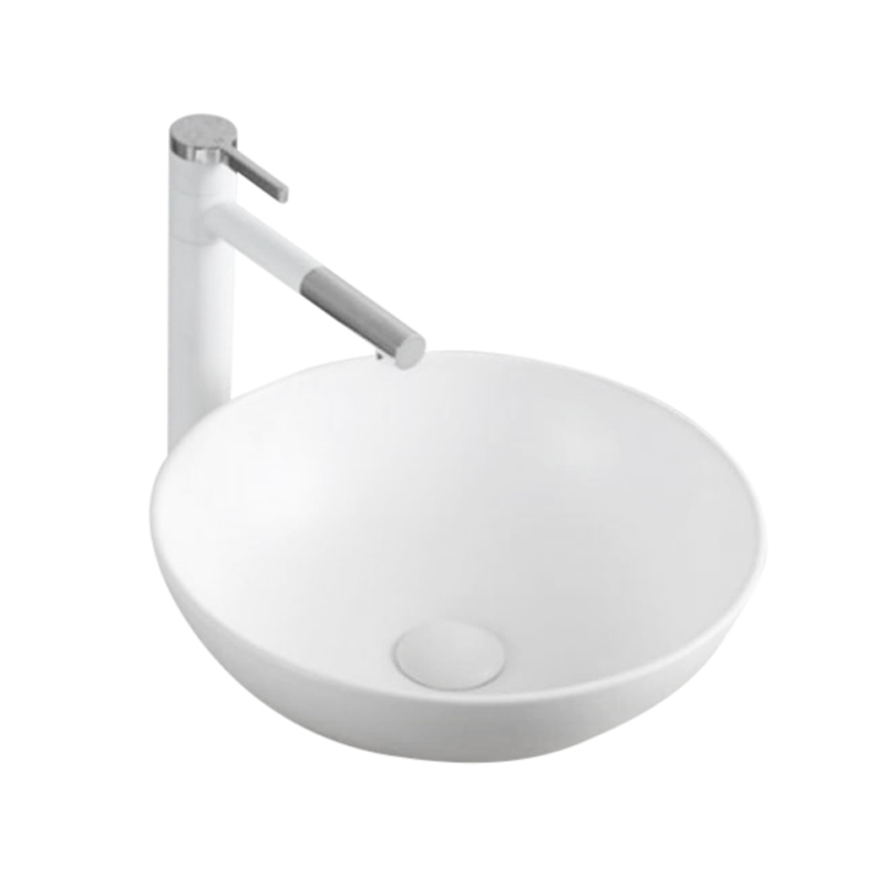 Ceramic Basin Series Above Counter Gloss White 395x395x150mm