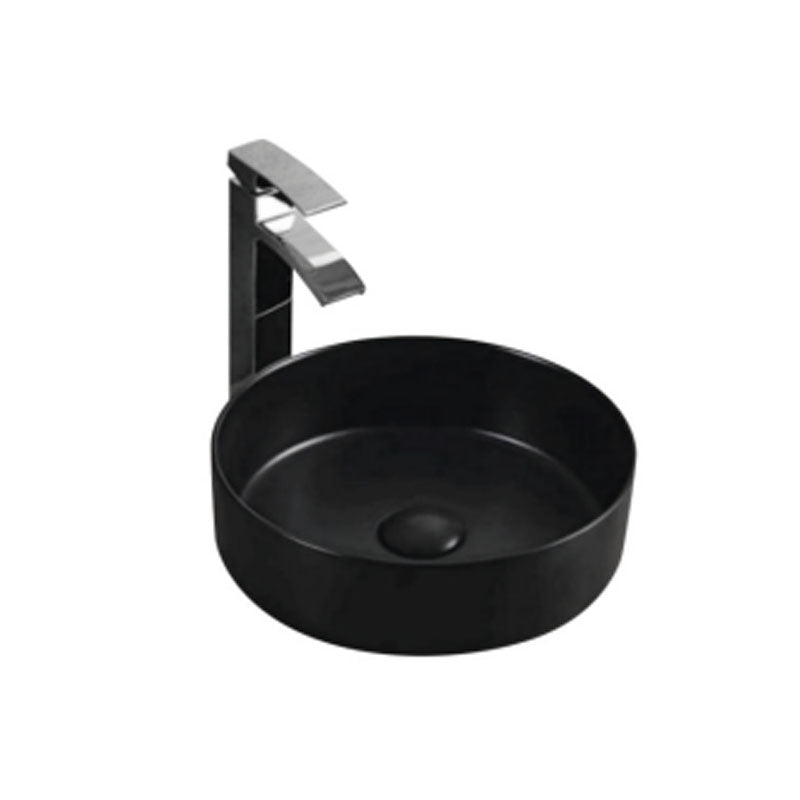 Ceramic Basin Series Above Counter Matt Black 360x360x120mm