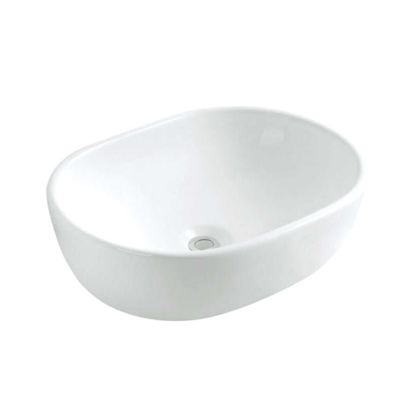 Ceramic Basin Series Above Counter Gloss White 475x350x140mm