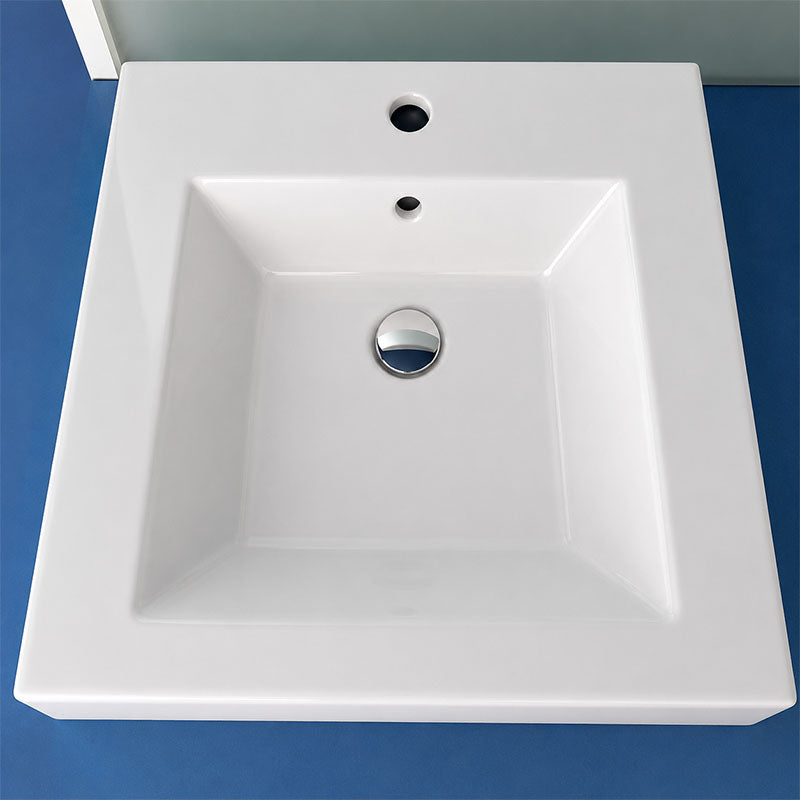 Ceramic Basin Series Wall Hung Basin Gloss White 670x505x210mm