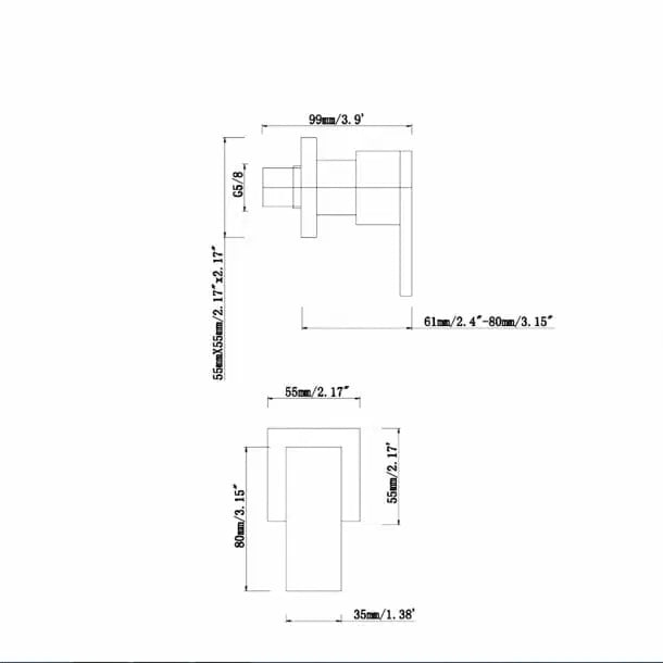 Cascade Shower Wall Taps Chrome