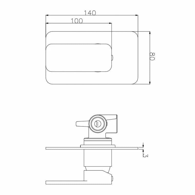 IVANO Series Shower/Bath Wall Mixer (color up) Chrome