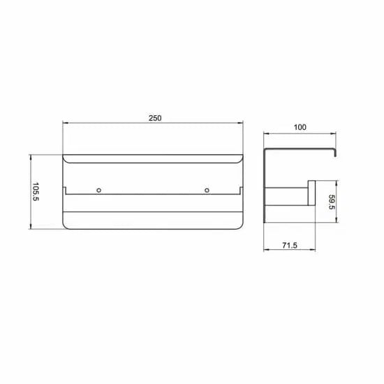 IVANO Series Double Toilet Paper Holder with Cover Chrome