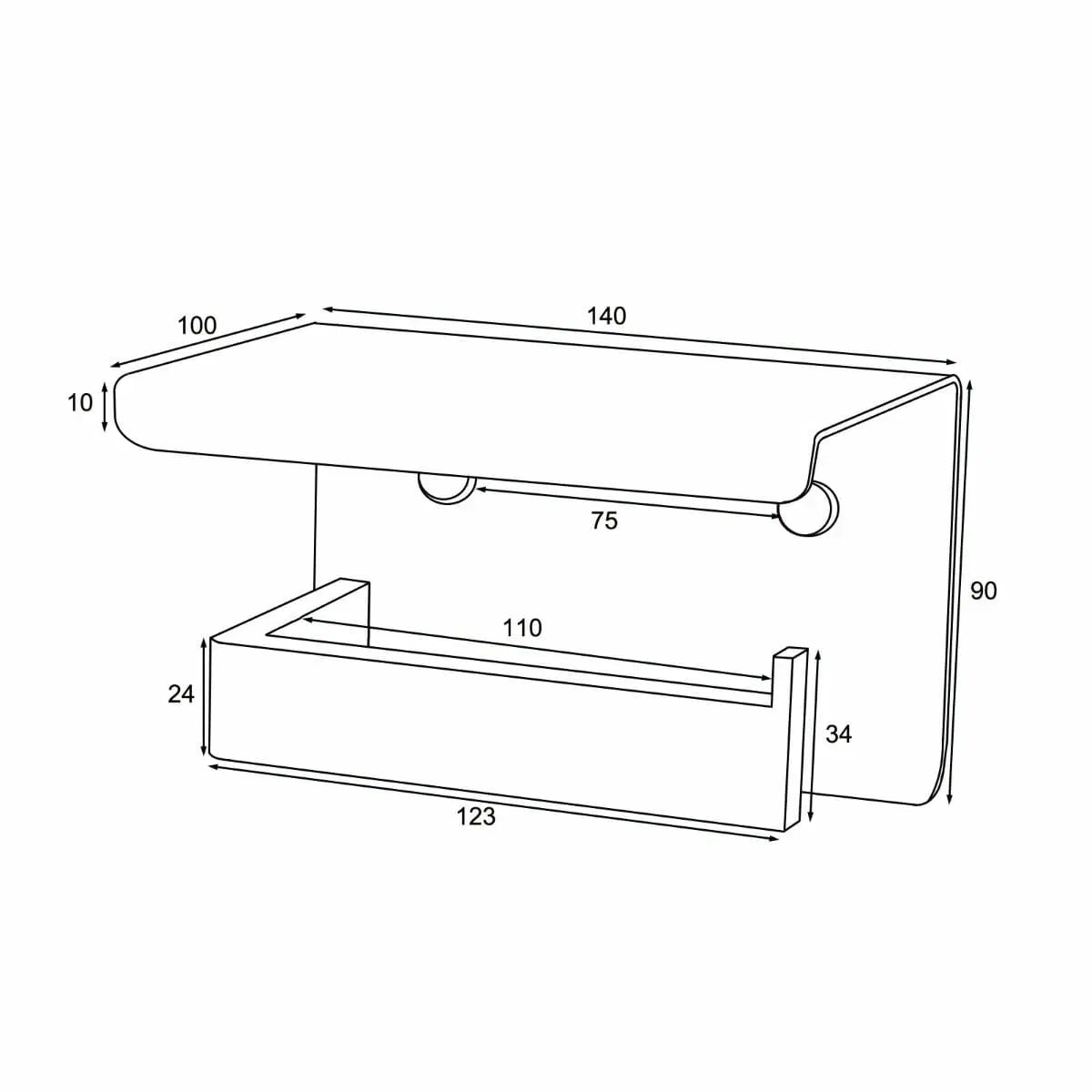 IVANO Series Toilet Paper Holder Chrome