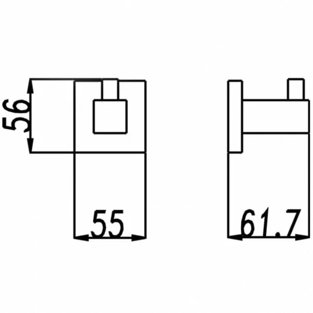 BLAZE Series Robe Hook Chrome