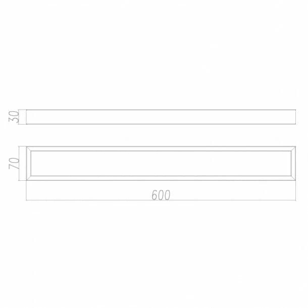 IVANO Series Single Towel Rail Chrome 600mm