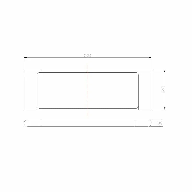 VOG Series Glass Shelf Black