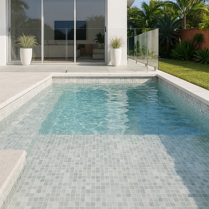 CRYSTAL CARRARA WHITE GLASS 20X20