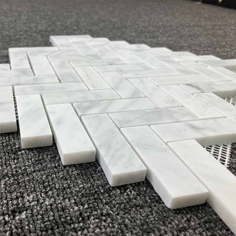 Carrara Mosaic Herringbone Mosaics Soft Matt 315x280