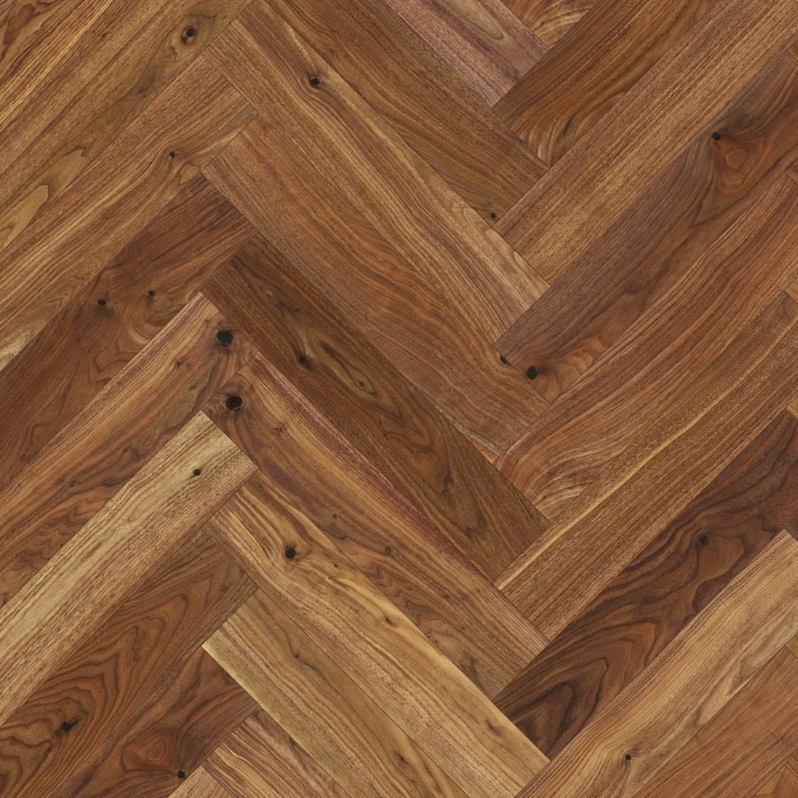 CrossWood Engineered Herringbone Flooring American Walnut 600*127*14/3mm