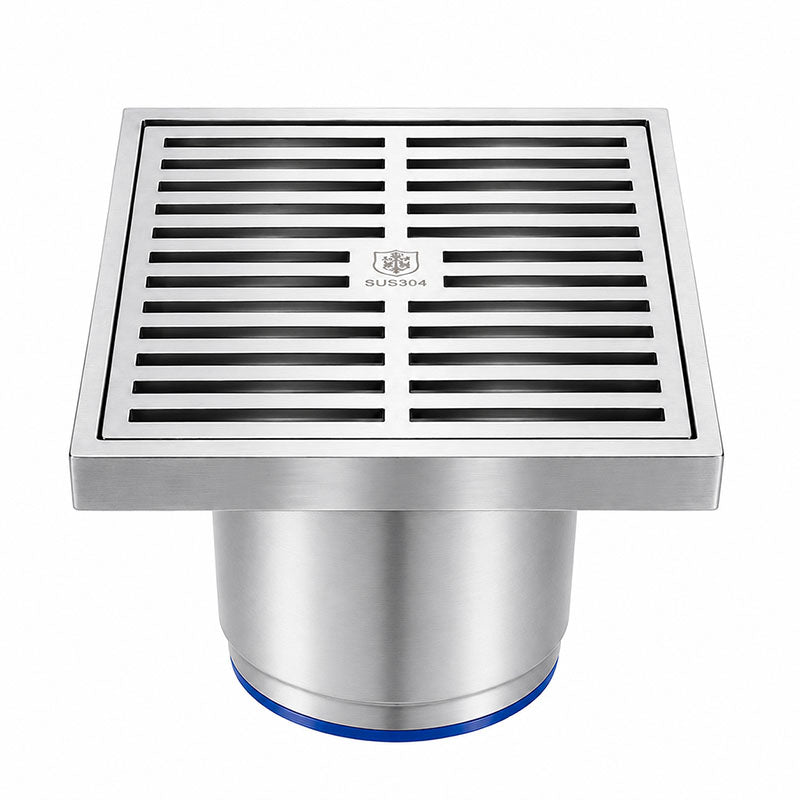 DrainCover 75mm Casting Brass Strips Chrome 100x100mm