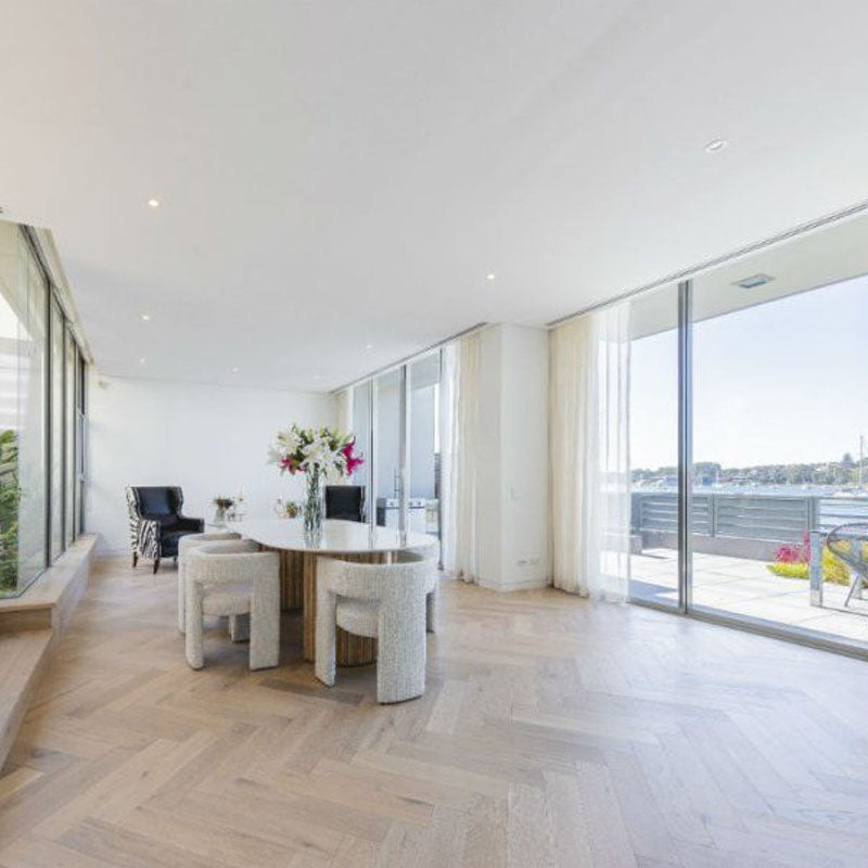 De Marque European Oak Engineered Flooring Herringbone Chateau Grey 600x120x15/4mm
