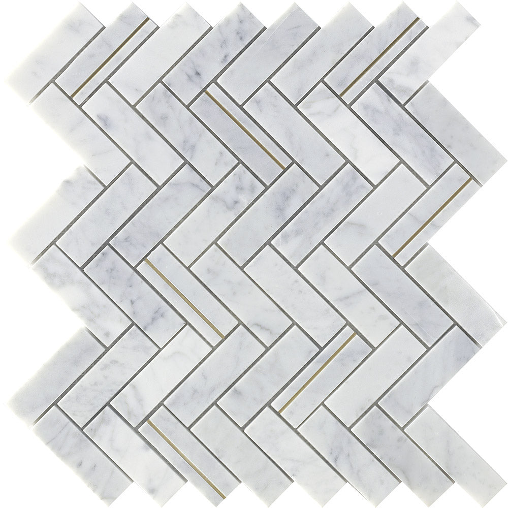 DECO HERRINGBONE CARRARA