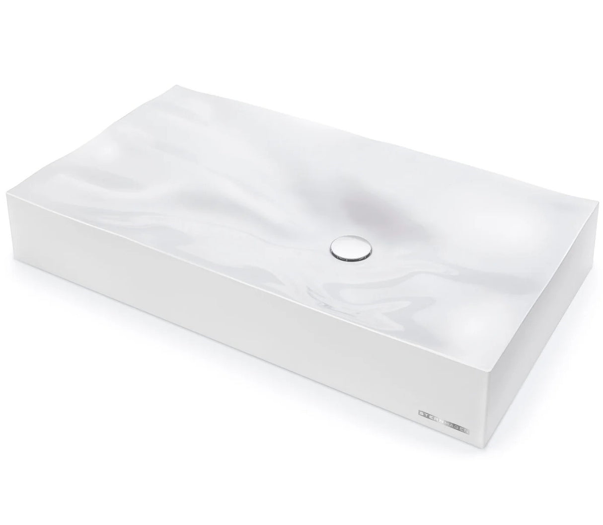 STERNHAGEN 815X465X130MM DUNE ABOVE COUNTER BASIN WHITE GLOSSY WASH BASIN SANI-QUARTZ COMPOSITE HIGH-END