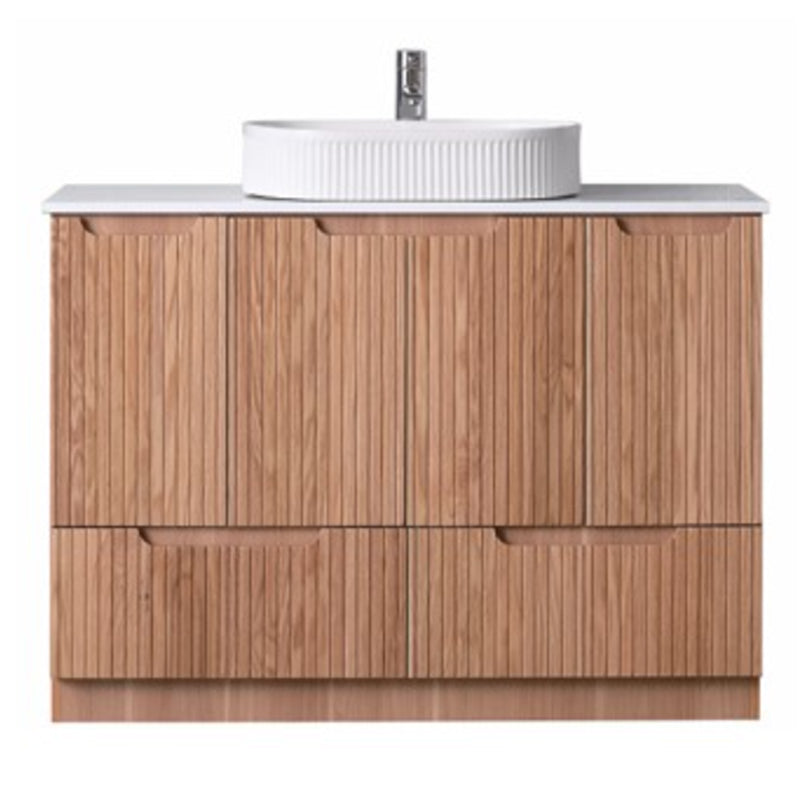 Duplex Collection Series Floorstanding Rosewood 1180x455x855mm Vanity with Stone Top & Ceramic Undermount Basin