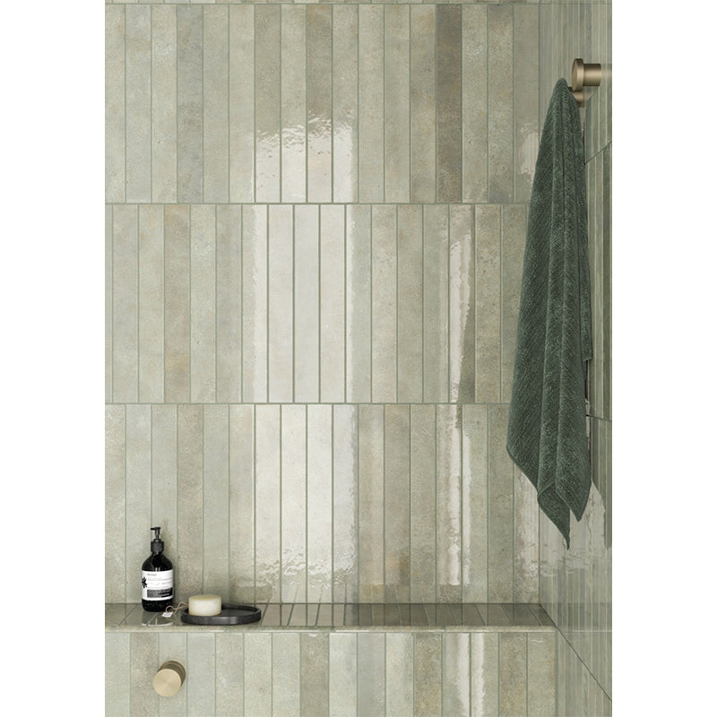 VERTICALE GREEN FIELD GLOSS 50X400MM