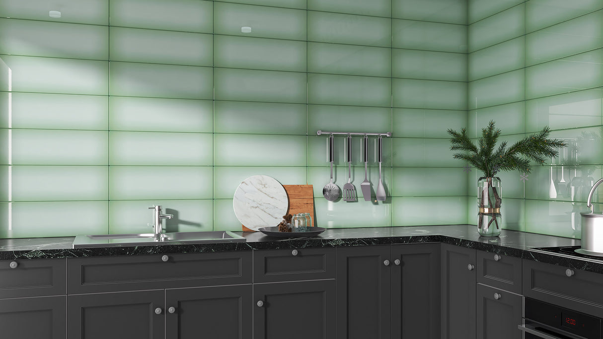 FADE MINT 200X603 GLOSS UNRECTIFIED