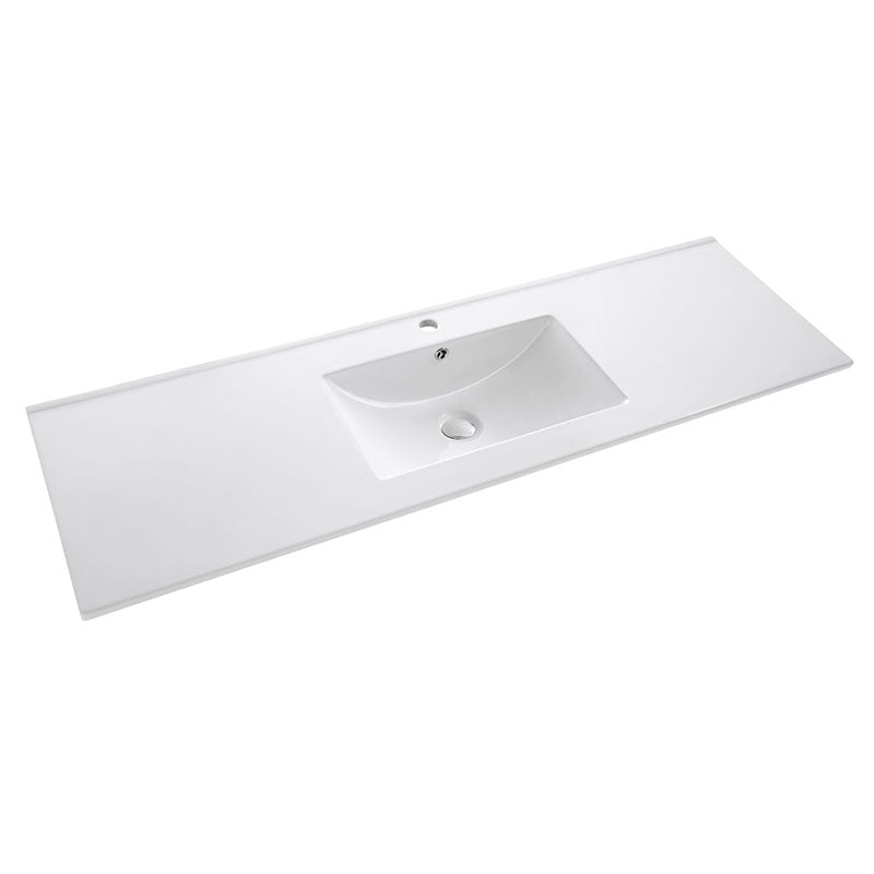 Duplex Collection Floorstanding Vanity Matt White 880x455x855mm With Gloss White Ceramic Top (UV31)