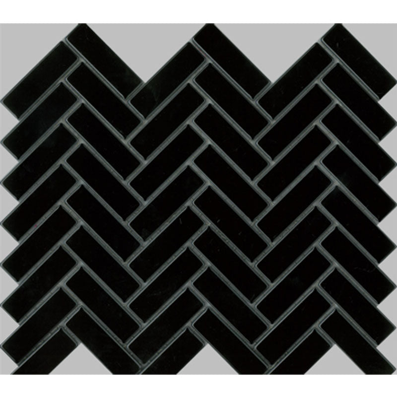 HRB HERRINGBONE SATIN BLACK 23X73