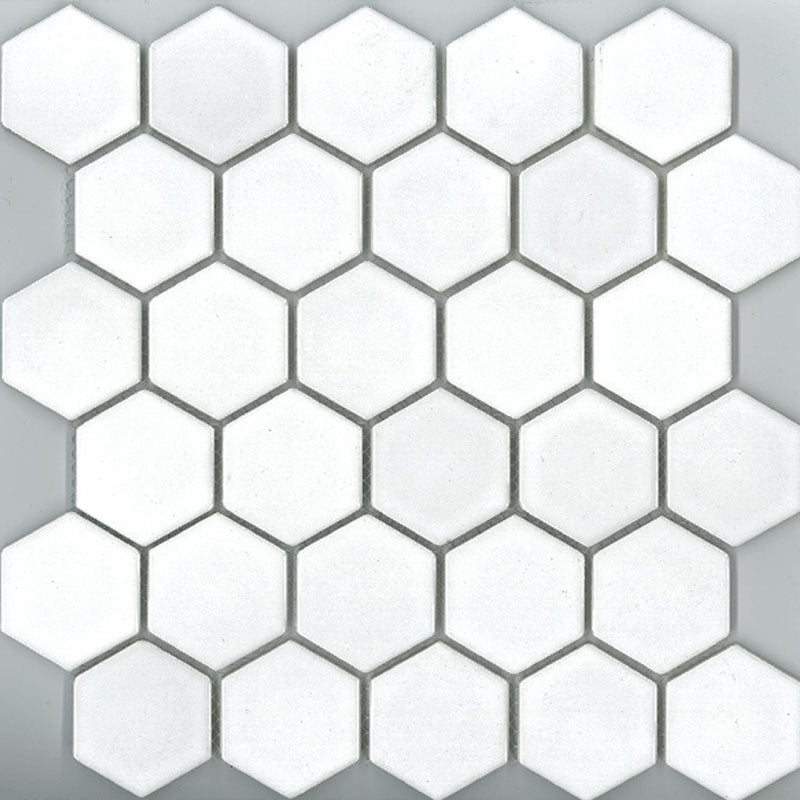 HEXAGON SATIN WHITE 48X48