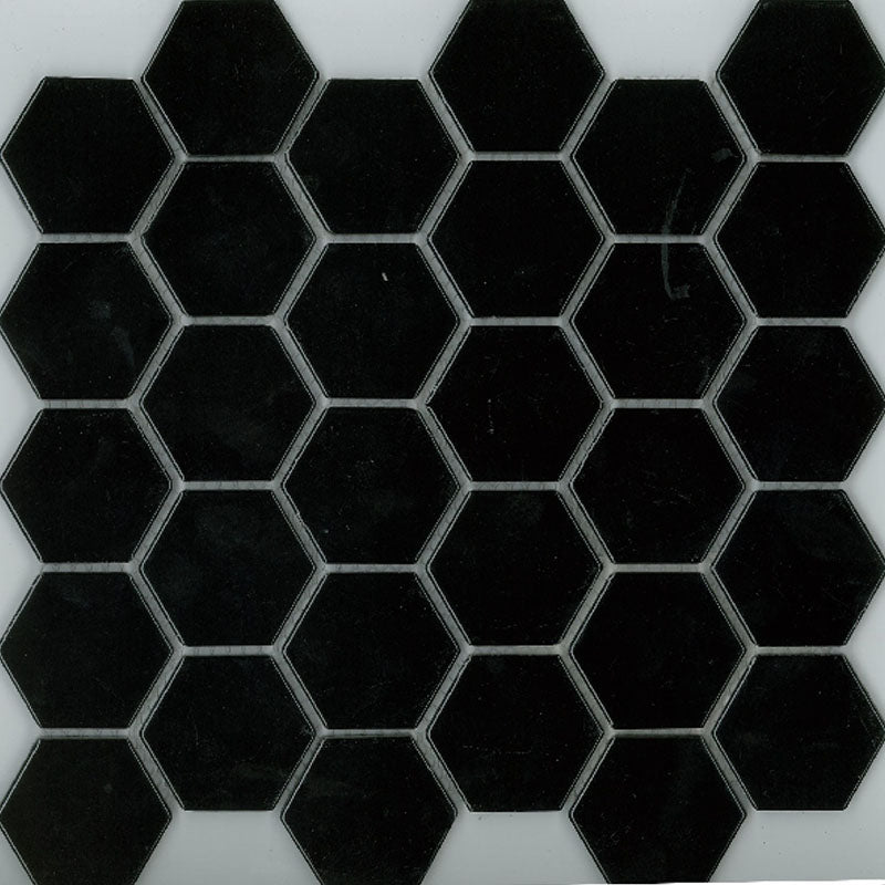 HEXAGON SATIN BLACK 48X48