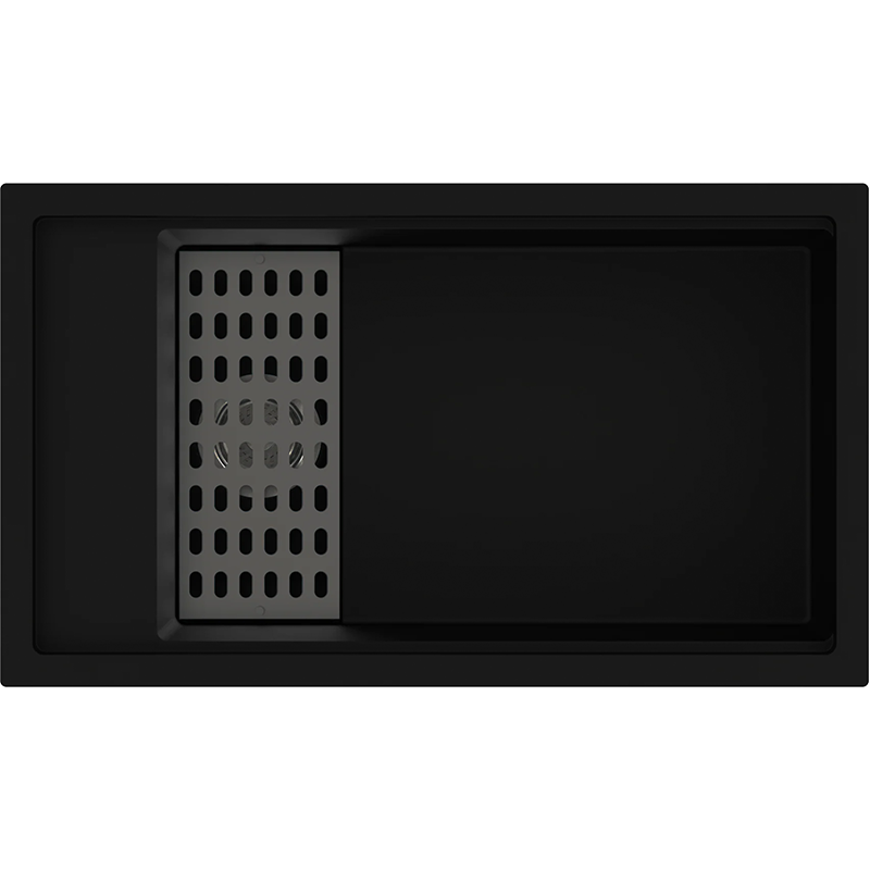 Carysil Harmony Single Bowl Granite Kitchen Sink Black 780x460x250mm