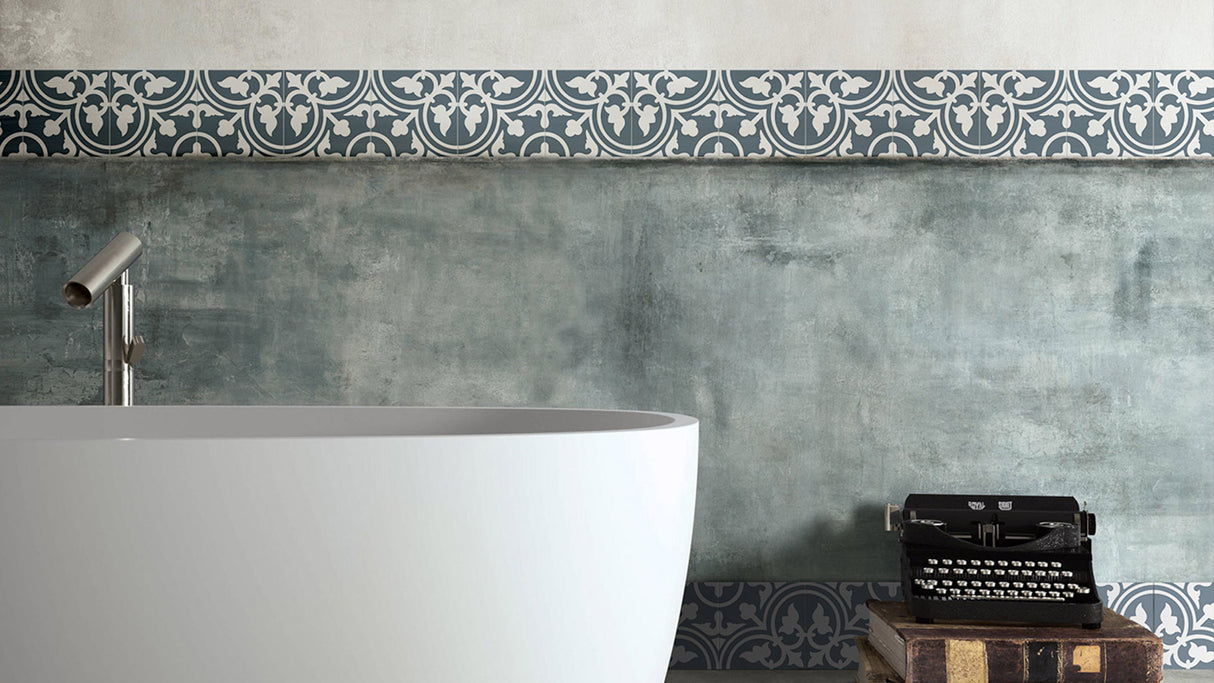 HERITAGE ASTER BLUE LOOK 200X200 MATT TILE