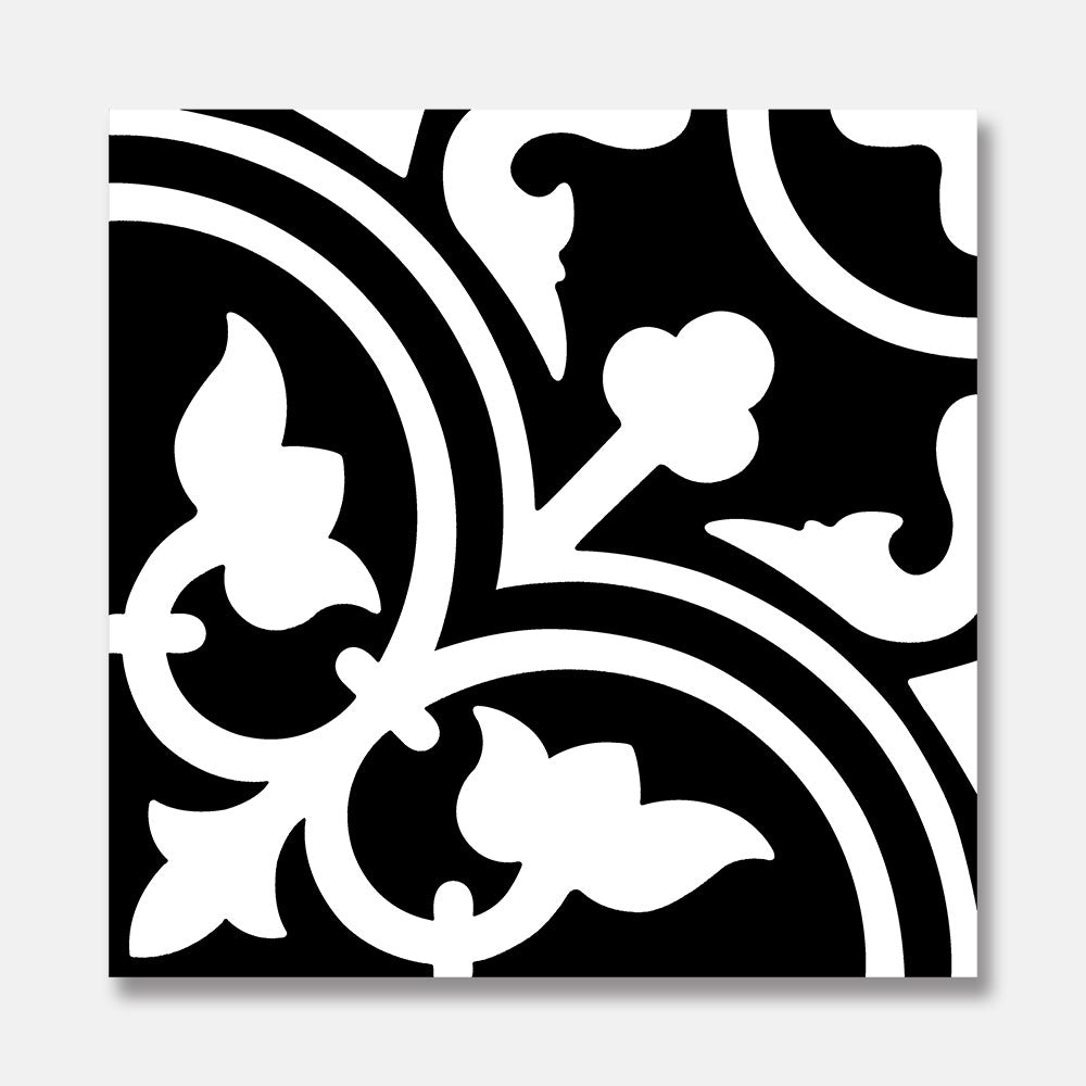 HERITAGE ASTER BLACK LOOK 200X200 MATT TILE