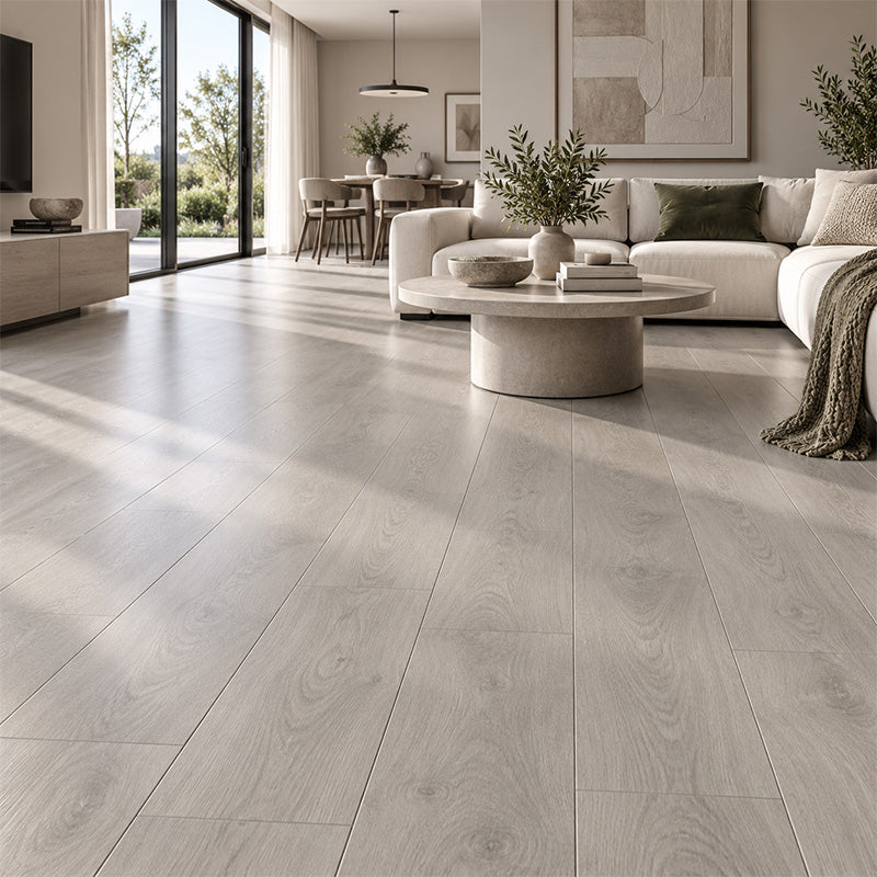 Elemental Wood Laminate Flooring White Wash 1218x197x12mm