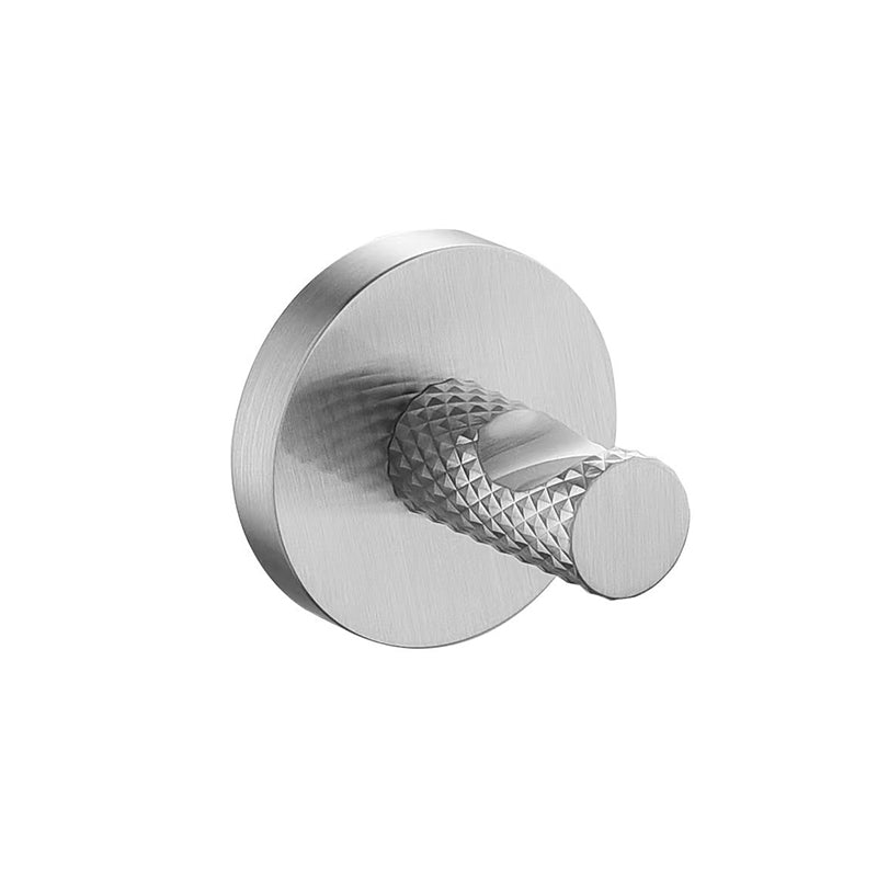 TIARA Single Hook with Unique Textured Body Brushed Nickel