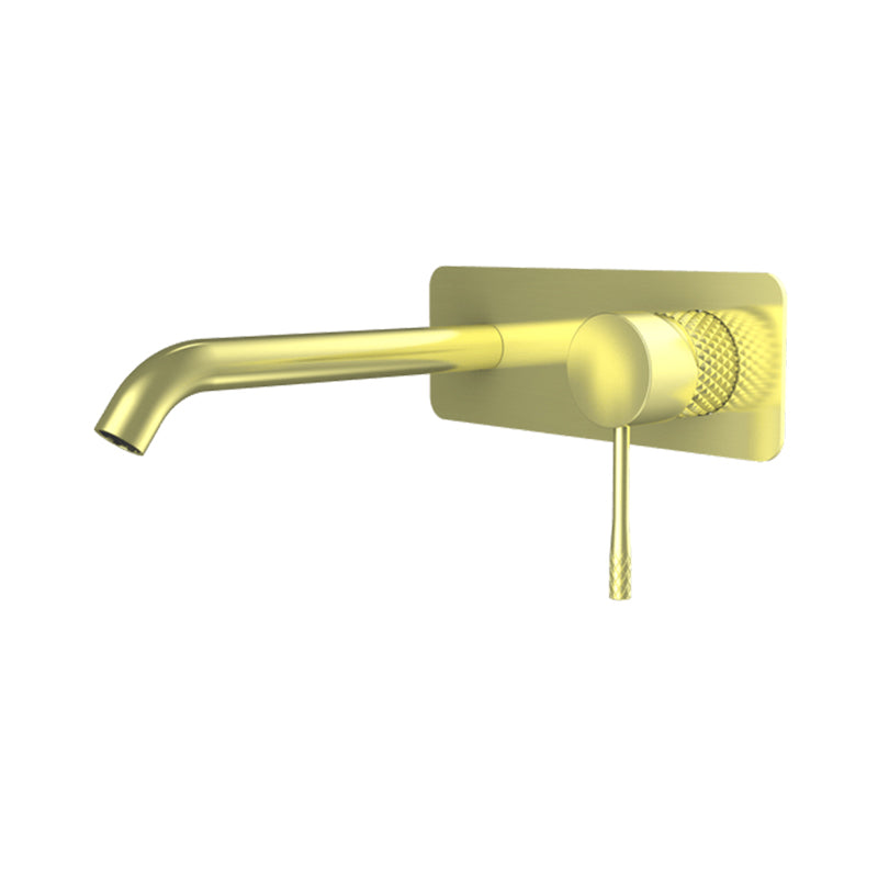 TIARA Basin/Bath Set with Unique Textured Body Brushed Brass Finish