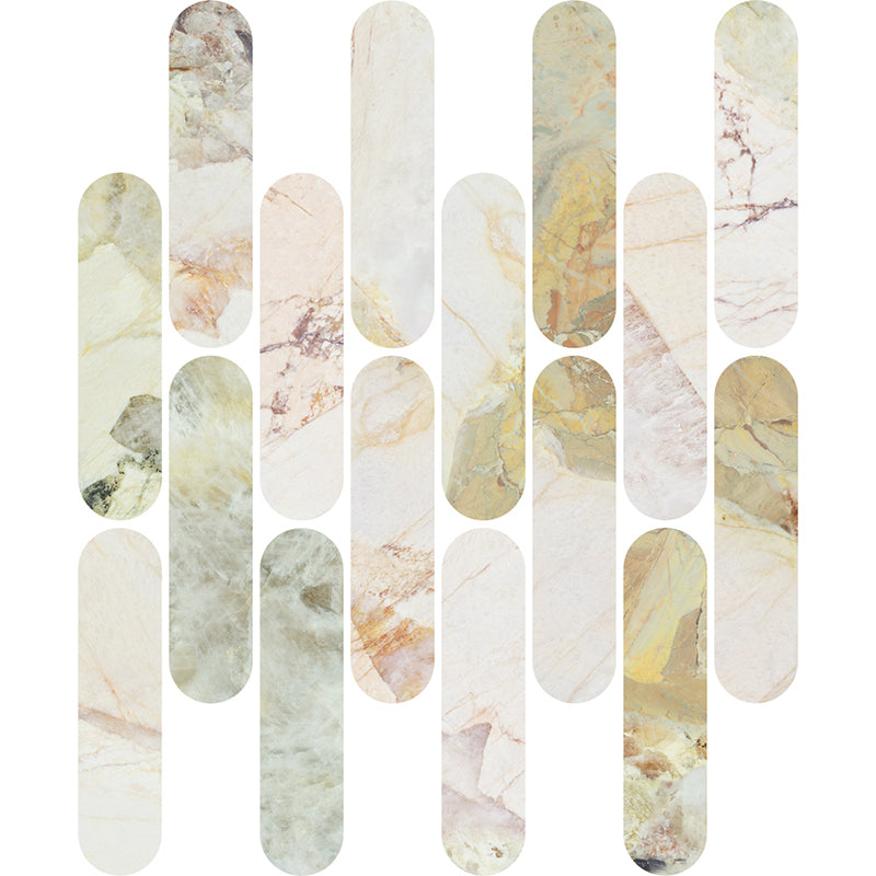 Kaolin x Greg Natale Pink Patagonia Mosaic-Ovaletti 33.8x30 SilkTec