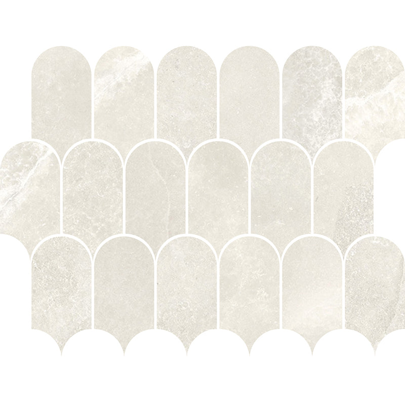 Kaolin Crema Perla Mosaic-Roman 30x24 SilkTec