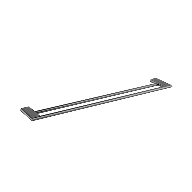 KENZO Double Towel Rail in Gun Metal 750mm