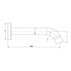 LUCID PIN Series Round Bathtub/Basin Wall Spout Chrome
