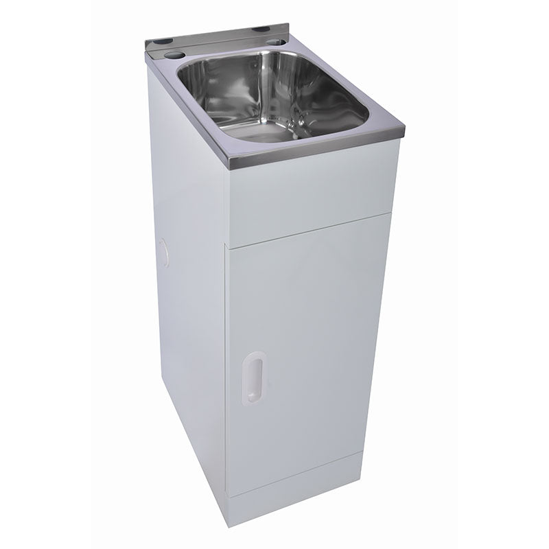 LAVASSA 20L Slimline Laundry Trough and Cabinet 310x505x870mm