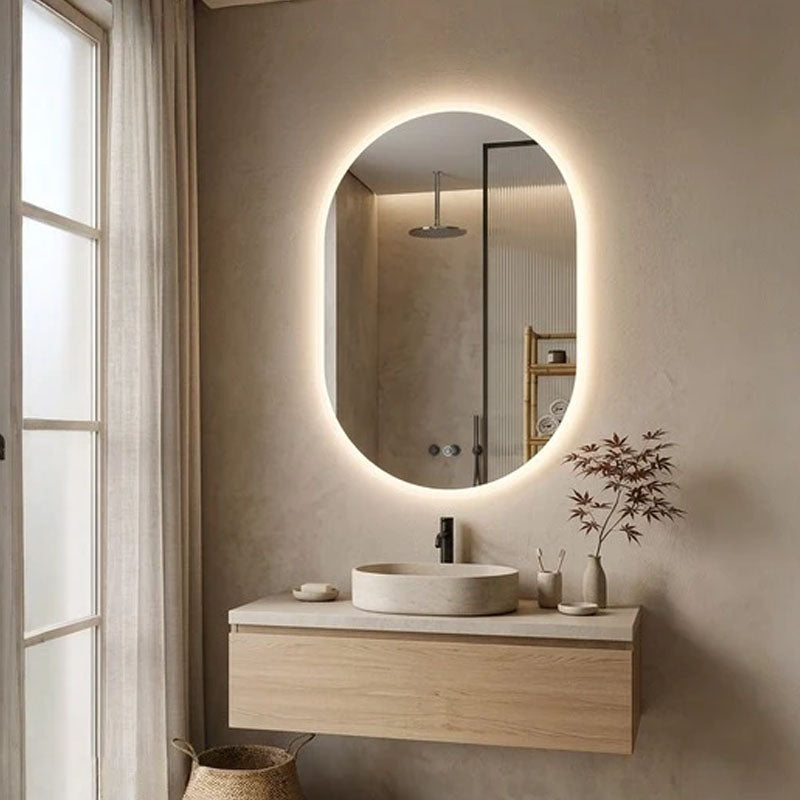 PILO Series Pill Sharp Front Lit LED Mirror 600x800x6mm