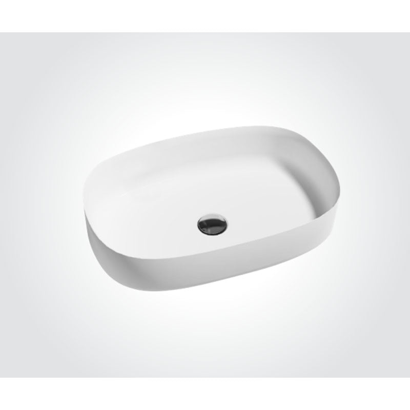 Solid Surface Basin Series Lila Above Counter Gloss White 540x361x130mm