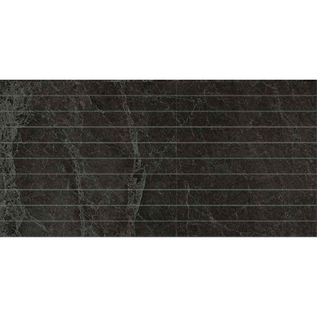 PIETRA BLACK STRIP MOSAIC 28X600MM STRIPS 300X600X10M