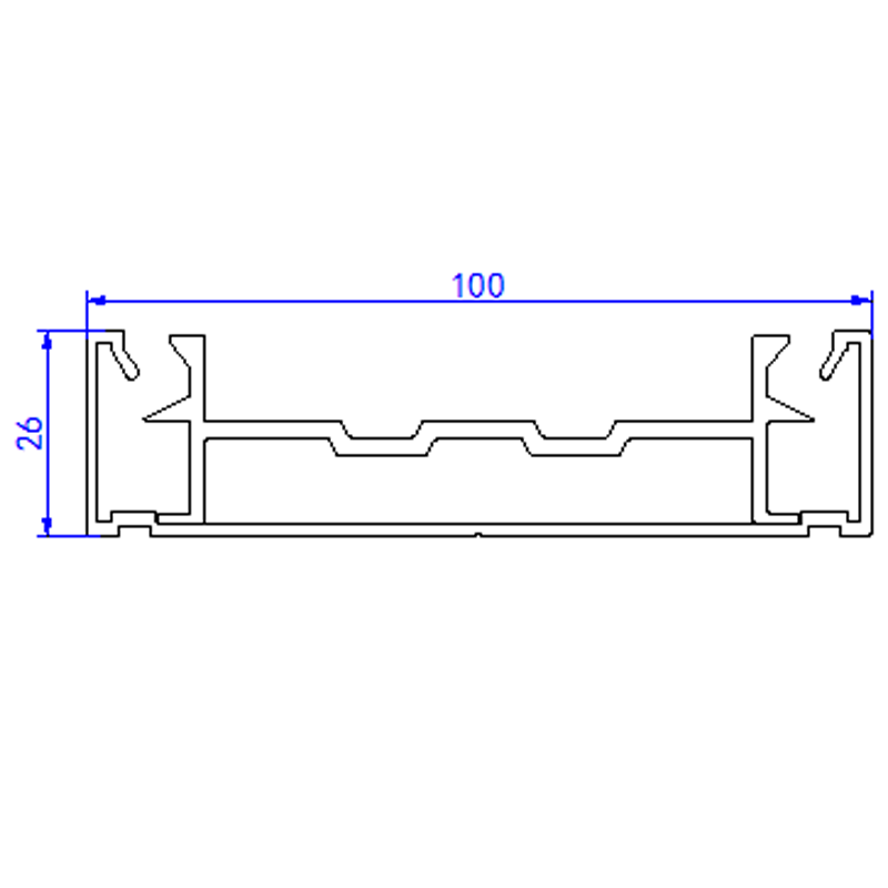 Aluminium Grate Tile Insert Gun Metal Depth 26mm Custom Length XXX (PER 100mm)