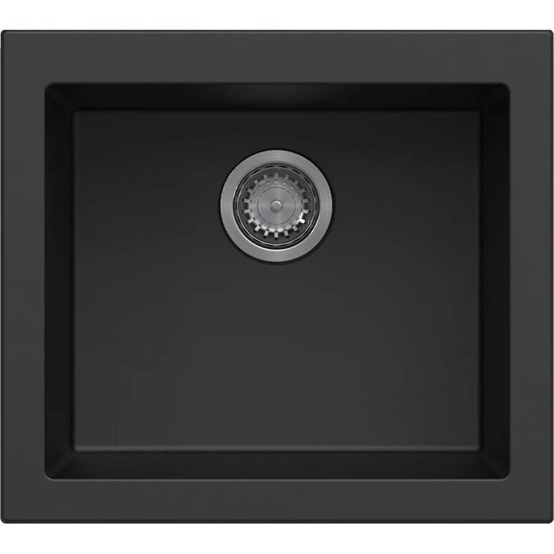 Carysil Maples Single Bowl Granite Kitchen Sink Black 539.8x472.9x240.6mm