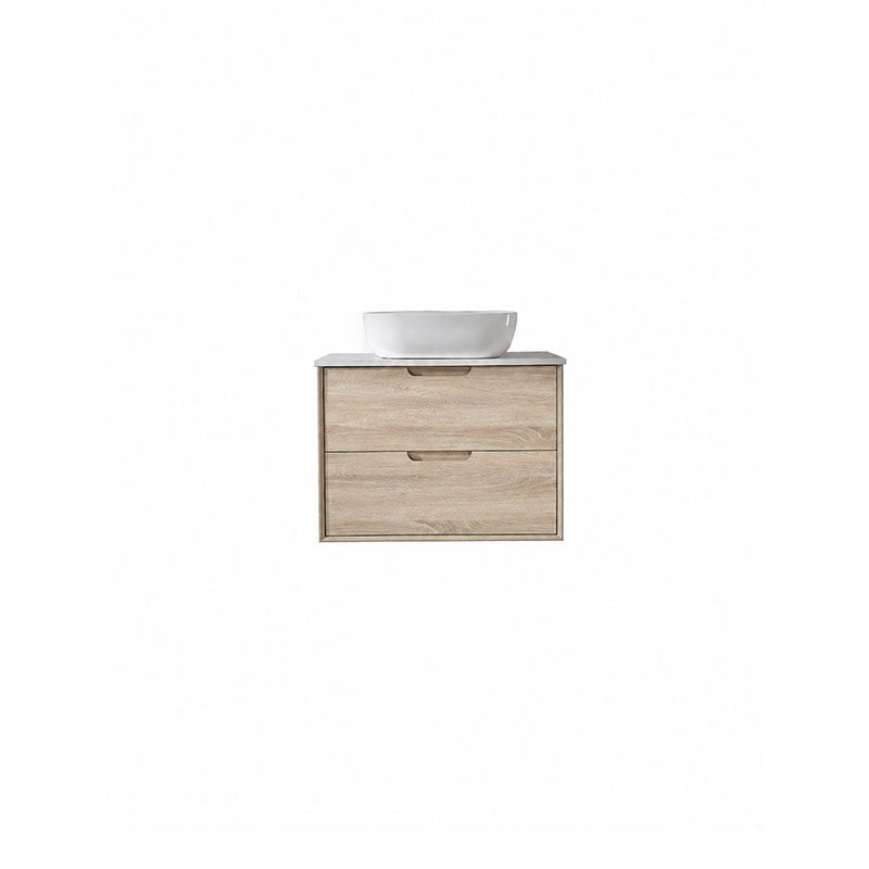 Oakdra(Hung) Series Natural Timber Overall 580x455x520mm Vanity Set With Ceramic Slimline Top (UV31)