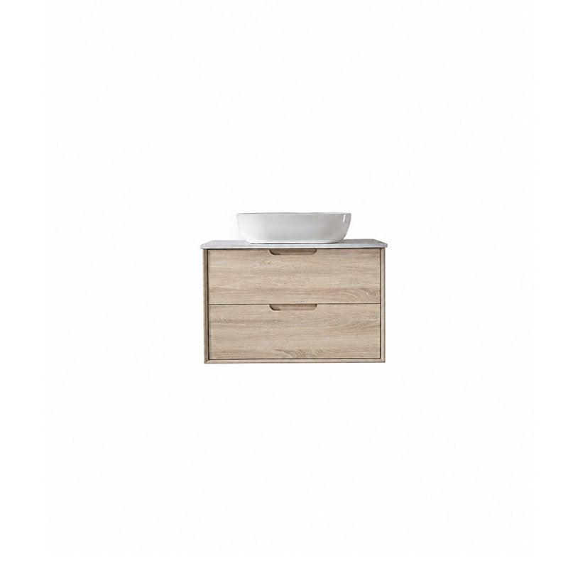 Oakdra(Hung) Series Natural Timber Overall 730x455x520mm Vanity Set With Ceramic Slimline Top (UV31)